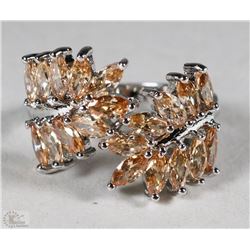 WHITE GOLD FILLED/PLATED RING SZ 8