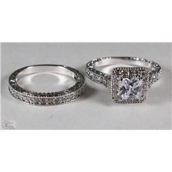 WHITE GOLD FILLED/PLATED RING SZ 8