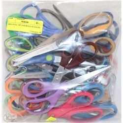 BAG OF ASSORTED SCISSORS