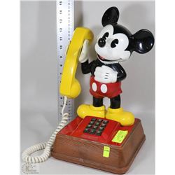 VINTAGE 1976 LARGE MICKEY MOUSE PHONE (15"X9")