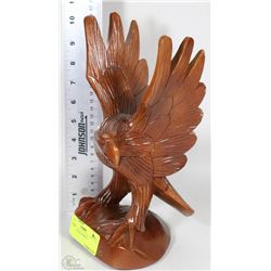 WOODEN EAGLE STATUE