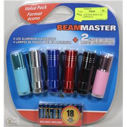 NEW VALUE PACK WITH 6 LED FLASHLIGHTS & 18