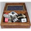 Image 1 : WOODEN BOX WITH ESTATE WATCHES