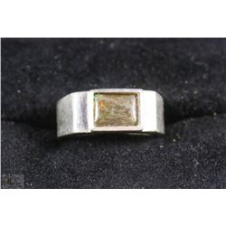 STERLING MARKED 925 AMMOLITE LADIES RING SIZE