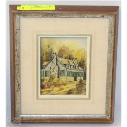 ORIGINAL WATERCOLOR SIGNED PRINT BY F. MANCUSO