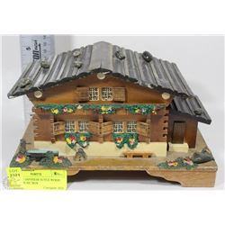 VINTAGE JAPANESE STYLE WOOD HOUSE MUSIC BOX