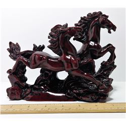 CHINESE STYLE 2 HORSE STATUE