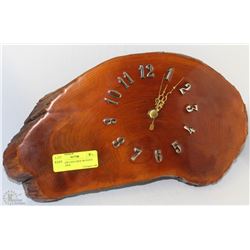 HANDMADE LIVE EDGE WOODEN WALL CLOCK