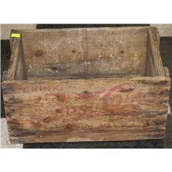 VINTAGE PEPSI-COLA WOODEN CRATE (19"X12")
