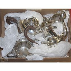 4PC SILVER PLATED TEA SERVICE SET