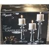 Image 1 : NEW IN BOX - 24% LEAD CRYSTAL 3PC CANDLESTICK SET