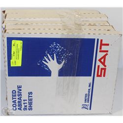 5 BOXES OF 9" ALUMINUM OXIDE COATED SANDING SHEETS
