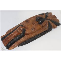 HANDCRAFTED WOODEN AFRICAN MASK (15"X6")