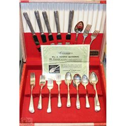 ROGERS SILVERPLATED SILVERWARE WITH CHEST AND