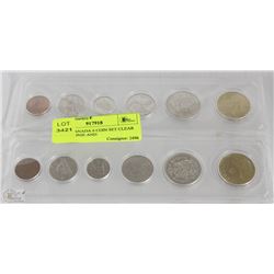 CASED CANADA 6 COIN SET CLEAR WITH LOONIE AND