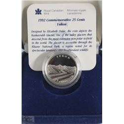 1992 CANADIAN SILVER (92.5) 25 CENT COIN