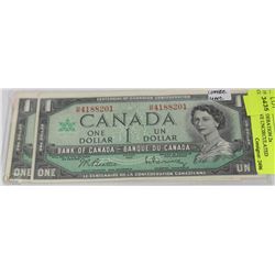 1967 CONFEDERATION 2x CONSECUTIVE UNCIRCULATED