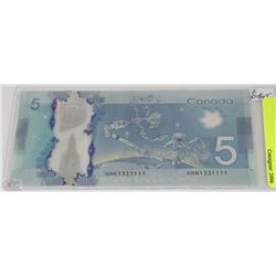 2 DIGIT $5 CANADA BANKNOTE POLYMER