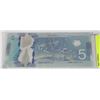 Image 1 : 2 DIGIT $5 CANADA BANKNOTE POLYMER