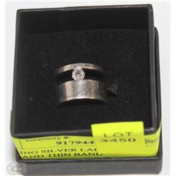 STERLING SILVER LADIES RING WIDE  AND THIN BAND