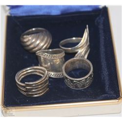 ESTATE LOT STERLING RINGS LADIES x5 INCLUDING