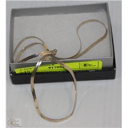 LADIES STERLING 20'' HERRINGBONE NECKLACE MARKED