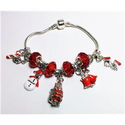 PANDORA STYEL RED XMAS THEME BRACELET