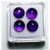 Image 1 : LOT OF 4 5X8 MM ROUND AMETHYST GEMSTONES