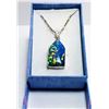 Image 1 : BLUE TRIPLATE OPAL PENDANT ON CHAIN