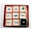 Image 1 : LOT OF 9 LADIES FASHION RINGS