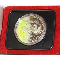 RCM CASED SILVER DOLLAR - 1974 WINNIPEG