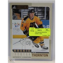 JOE THORTON SIGNED BOSTON BRUINS ROOKIE CARD