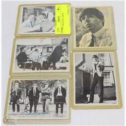 LOT OF 5 BEATLES CARDS