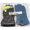 Image 1 : 2 PACK OF LADIES LEATHER GLOVES SIZE MEDIUM