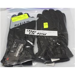 2 PACK OF LADIES LEATHER GLOVES SIZE SMALL
