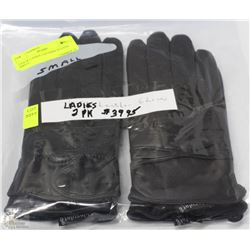 2 PACK OF LADIES LEATHER GLOVES SIZE SMALL