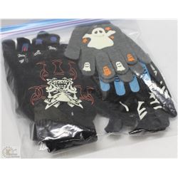 6 PACK OF GLOW IN THE DARK GLOVES