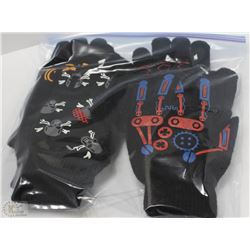 6 PACK OF GLOW IN THE DARK GLOVES