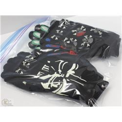 6 PACK OF GLOW IN THE DARK GLOVES