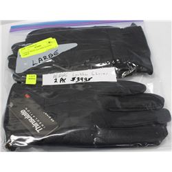 2 PACK MENS LEATHER GLOVES SIZE LARGE