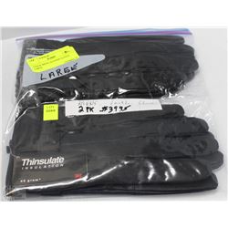 2 PACK MENS LEATHER GLOVES SIZE LARGE