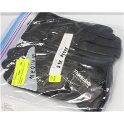 2 PACK MENS LEATHER GLOVES SIZE MEDIUM