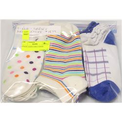 9 PACK LADIES ANKLE SOCKS