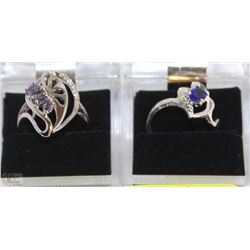 LOT OF 2 WOMENS FASHION RINGS