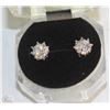 Image 1 : #55-CUBIC ZIRCONIA EARRINGS,925 STERLING SILVER
