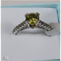 10kt WHITE GOLD FILLED/PLATED LADIES RING SZ 6