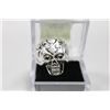 Image 1 : MEN'S HEAVY STAINLESS STEEL SKULL RING SZ10