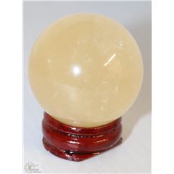 #29-NATURAL CITRINE QUARTZ SPHERE CRYSTAL