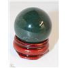 Image 1 : #26-NATURAL BLOOD STONE SPHERE CRYSTAL