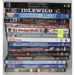 BUNDLE OF15 ASSORTED DVD'S